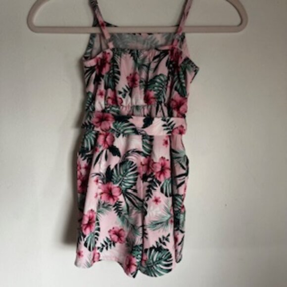 🧡3/15 PatPat Floral Romper Adjustable Straps Two Pockets Girls 5-6 - Picture 3 of 8